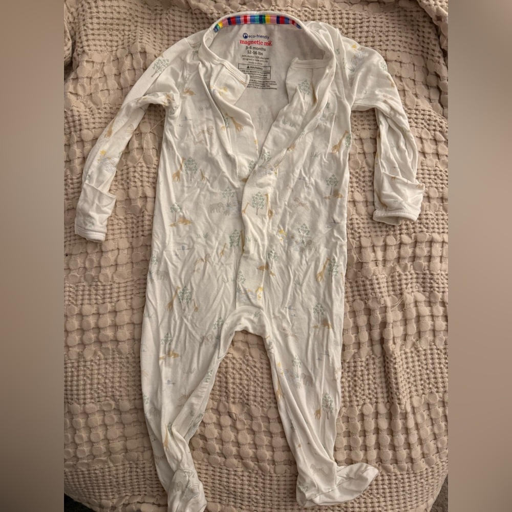Magnetic Me Safari Footie Pajama 3-6mo